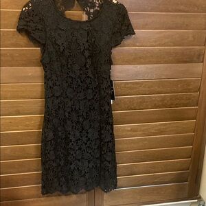 Lulu's Black Cocktail Dress with Flutter Sleeves